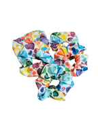 Rainbow Hearts Scrunchy –Βαμβακερό Λαστιχάκι Μαλλιών