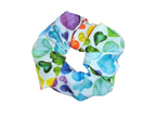 Rainbow Hearts Scrunchy –Βαμβακερό Λαστιχάκι Μαλλιών