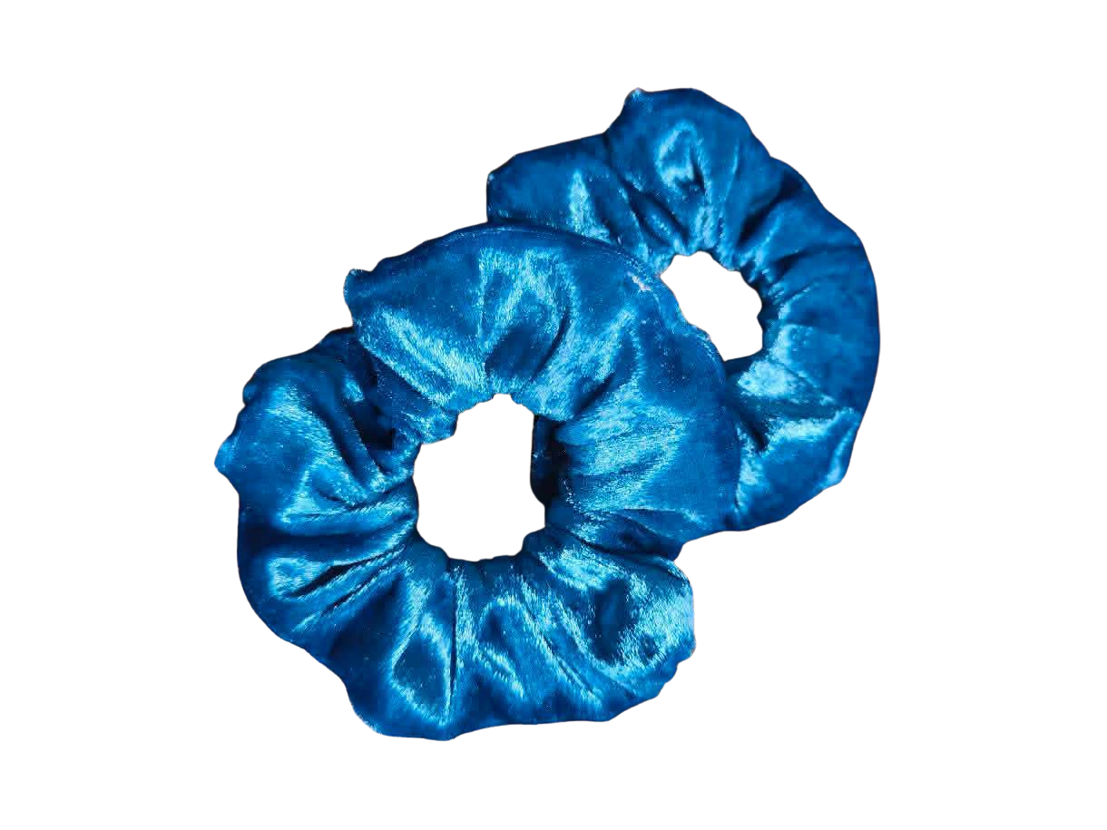 Sapphire Shine Scrunchy – Λαστιχάκι Μαλλιών με Γυαλιστερή Υφή
