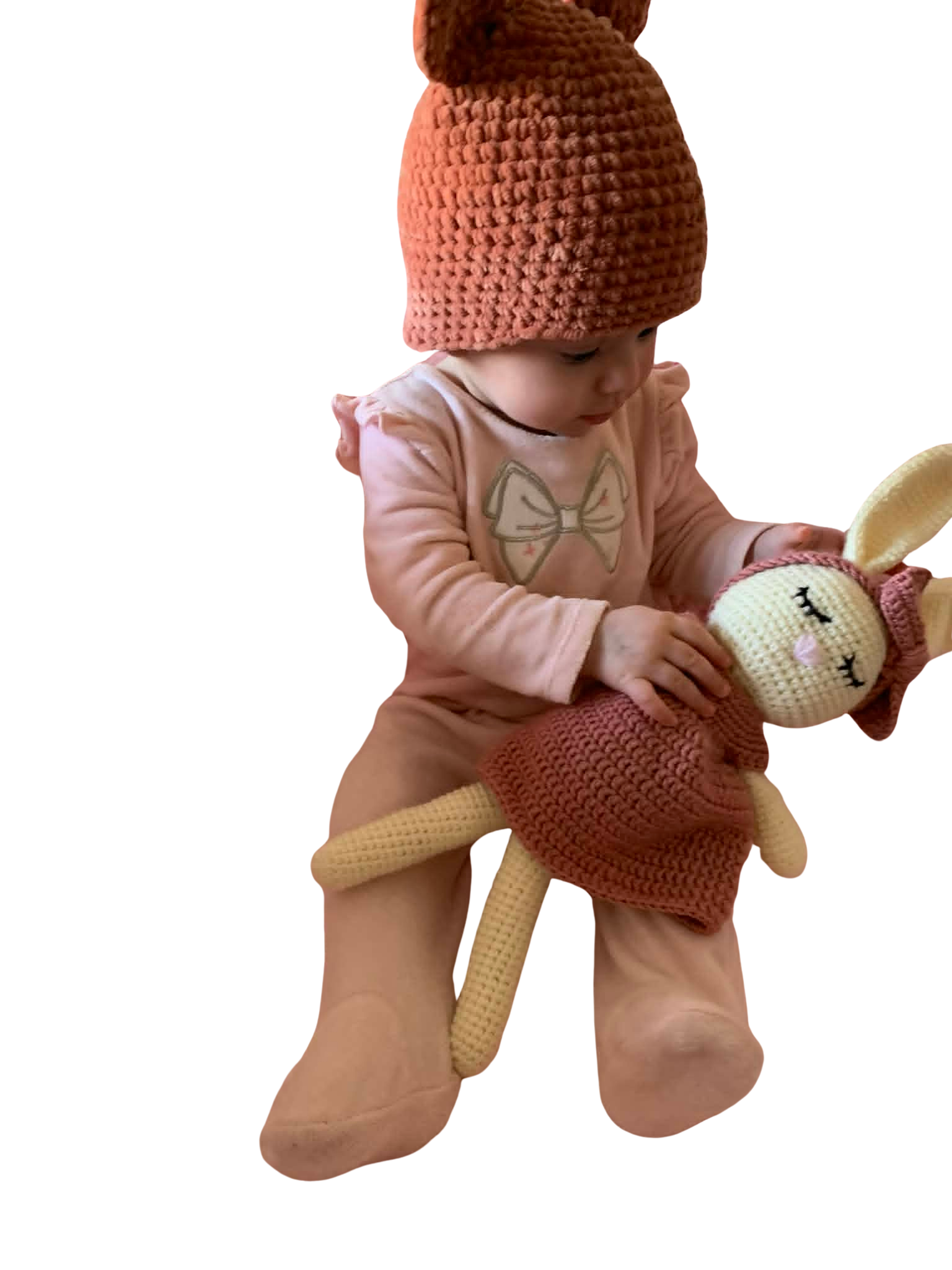 Premium Handmade Bunny Doll 42cm –Κουνελάκι | Tina Sugar Atelier